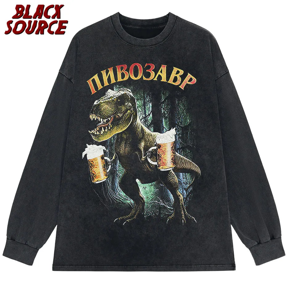 Pivosaurus Dinosaur Print T-Shirt — Unisex Casual Cotton Half Sleeve Graphic Tee