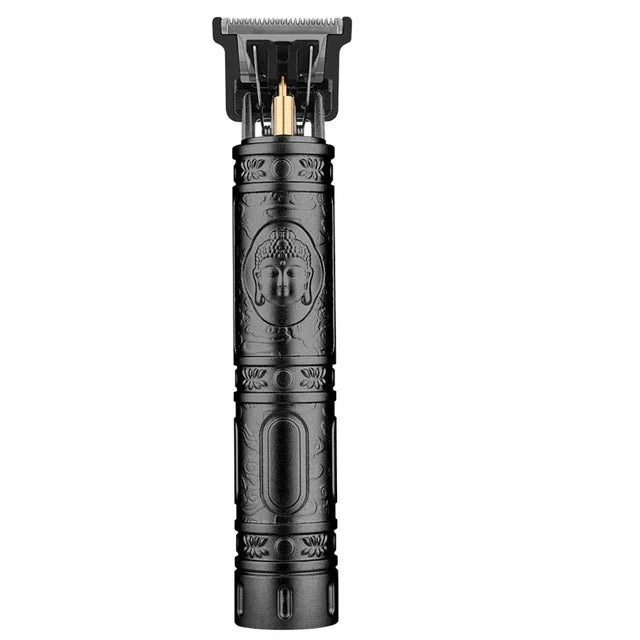 XMSJ Carving Hair Clipper – Metal Body, Engraved Design, Rechargeable Barber Trimmer