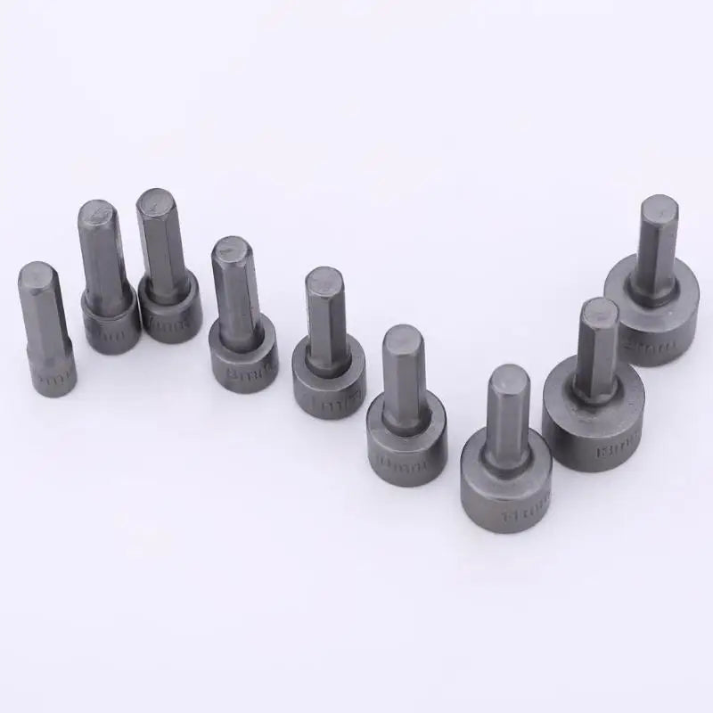 Tighten. Drive. Done. — 9-Piece Hex Socket Nut Driver Set | 5mm–13mm Sleeve Nozzles, Screwdriver Bits & Socket Wrenches