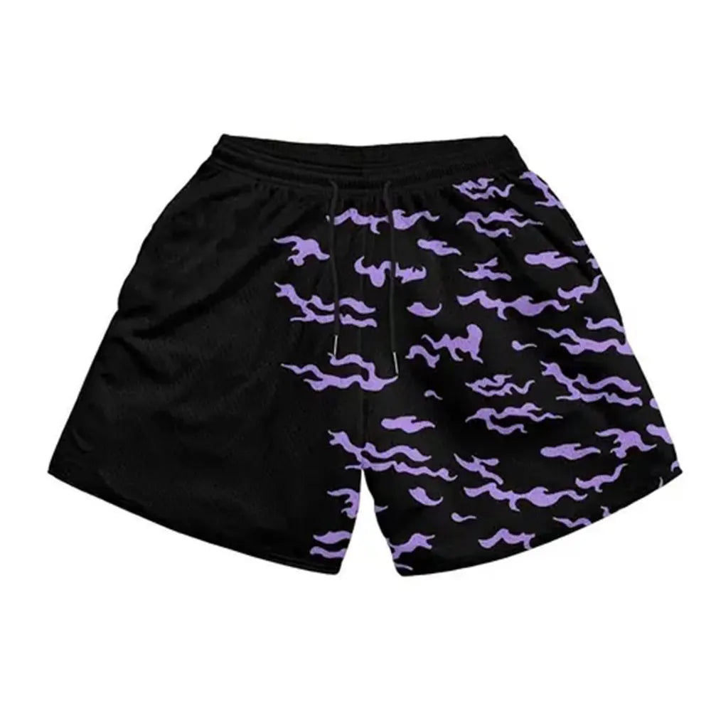 Anime Print Quick-Dry Sport Shorts — Graphic Athletic Shorts