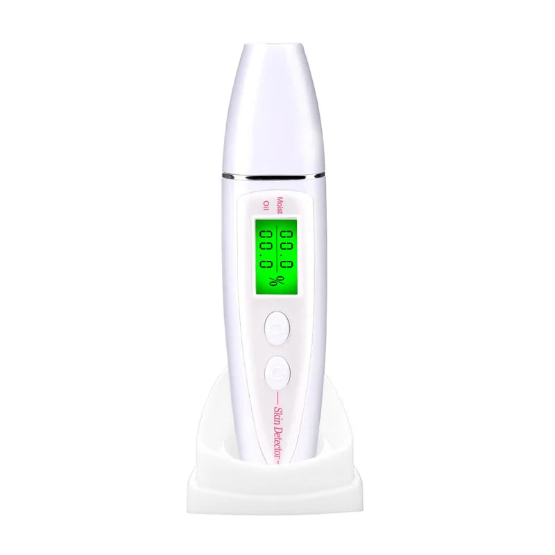 Digital Skin Moisture & Oil Analyzer – Platinum Probe Facial Water-Oil Balance Tester & Skin Diagnostic Device