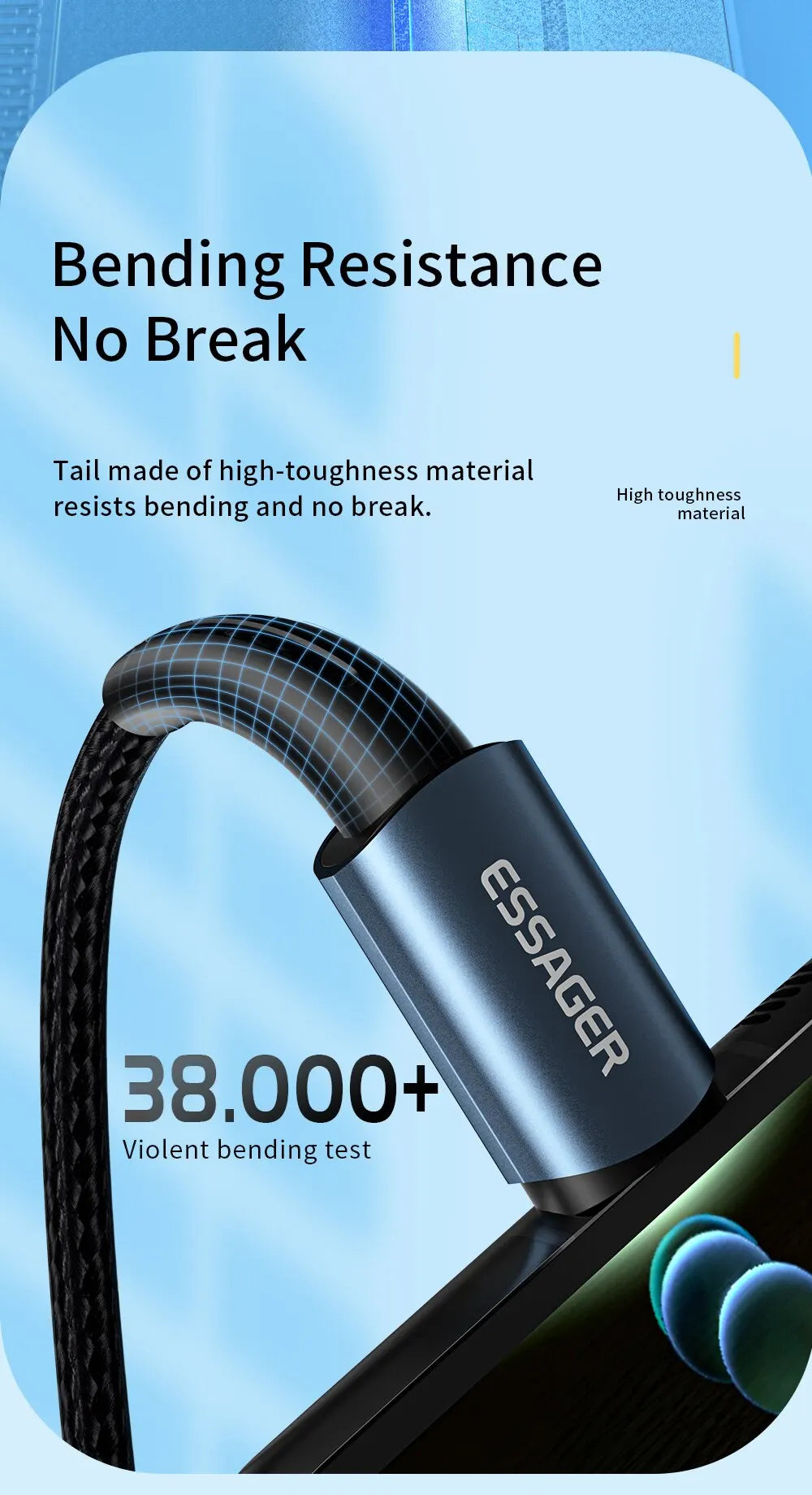 Fast Charge Everything. — Essager PD 100W/60W USB-C to USB-C Fast Charging Cable | 0.25m, 1m, 2m & 3m, Xiaomi, Samsung, Huawei, MacBook, iPad, Black, Blue & Brown