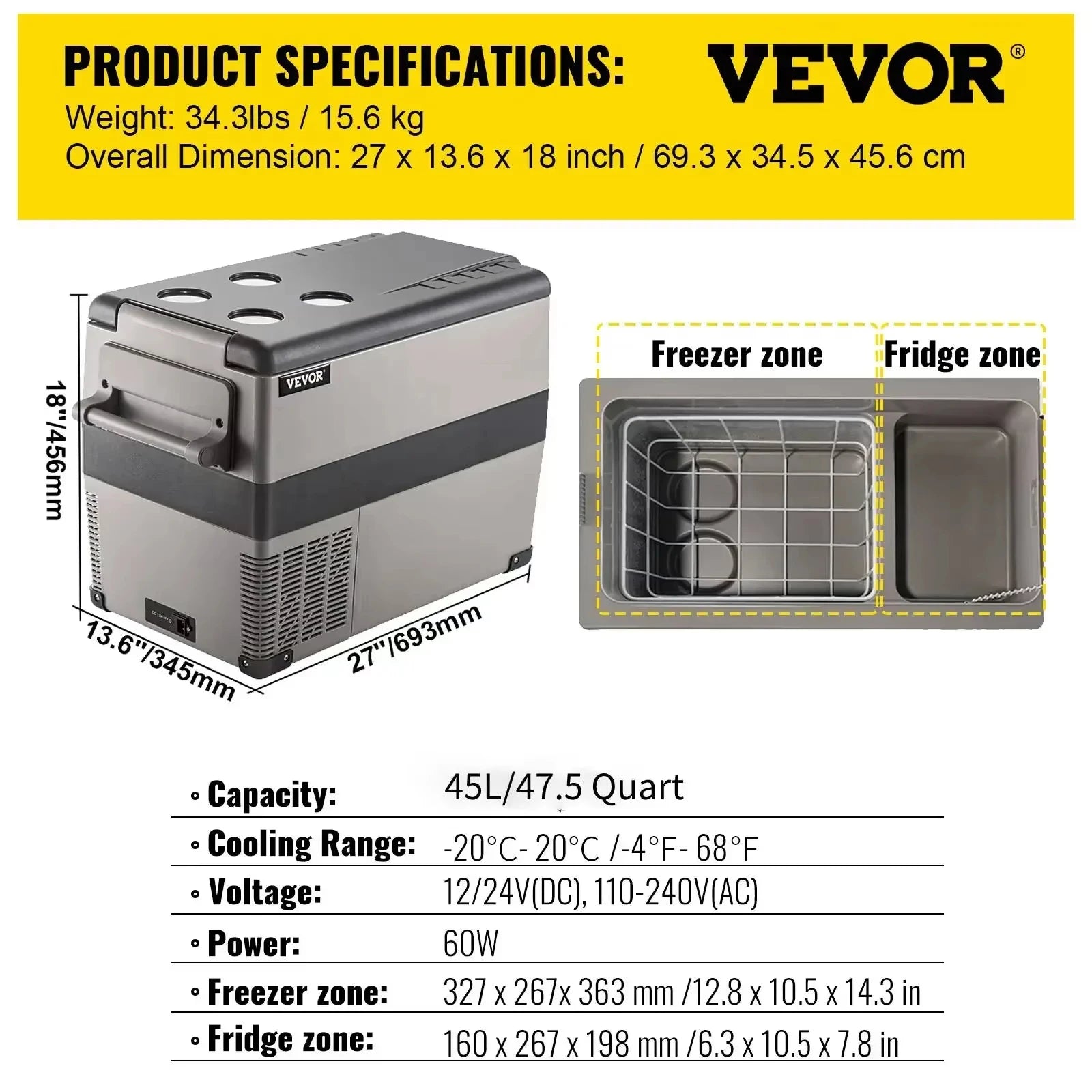 SIHAO Car Refrigerator — 20L 22L 35L 45L 55L Portable Compressor Mini Fridge Freezer DC 110-240V for Camping & Ice Box