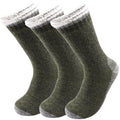 Men's Thick Wool-Blend Crew Socks, 3 Pairs