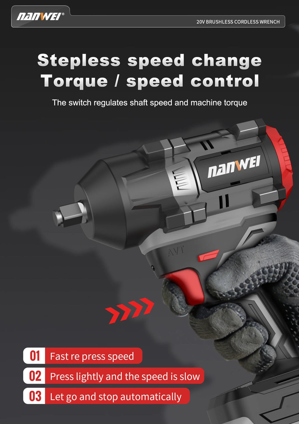 20V Brushless Cordless Impact Wrench