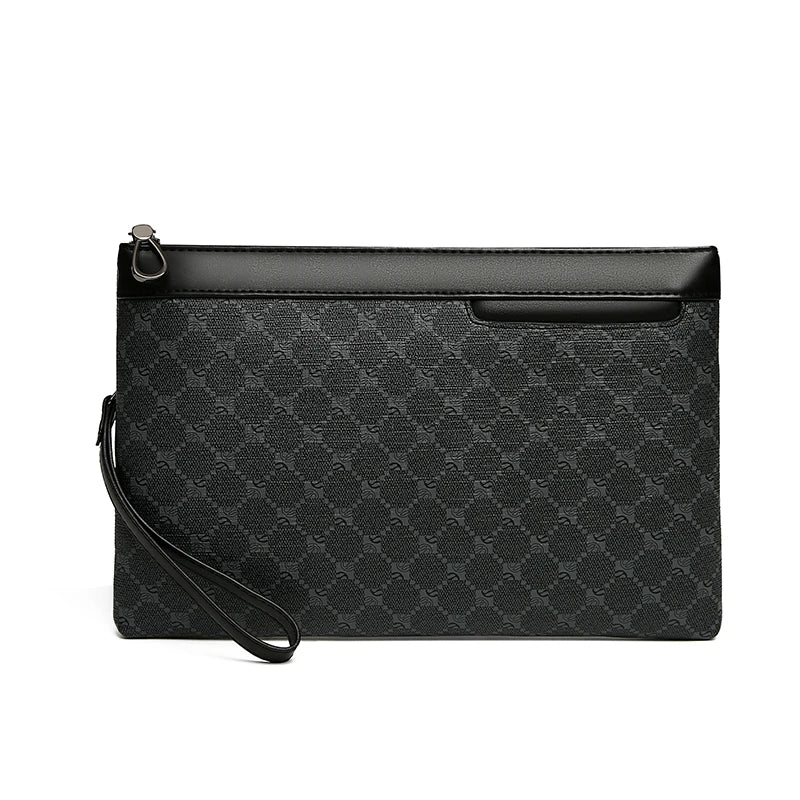 Luxury Design Business Men Day Clutch Bag Durable Soft PU Leather Money Pouch Bag Fashion Male Cardholder Case Phone Handbags
