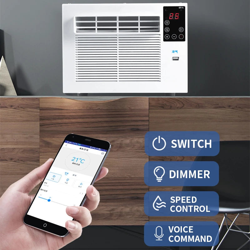 Portable Outdoor Air Conditioner — 1876 BTU Mosquito Net AC for Tent, Dormitory & Indoor Drainless Cooling