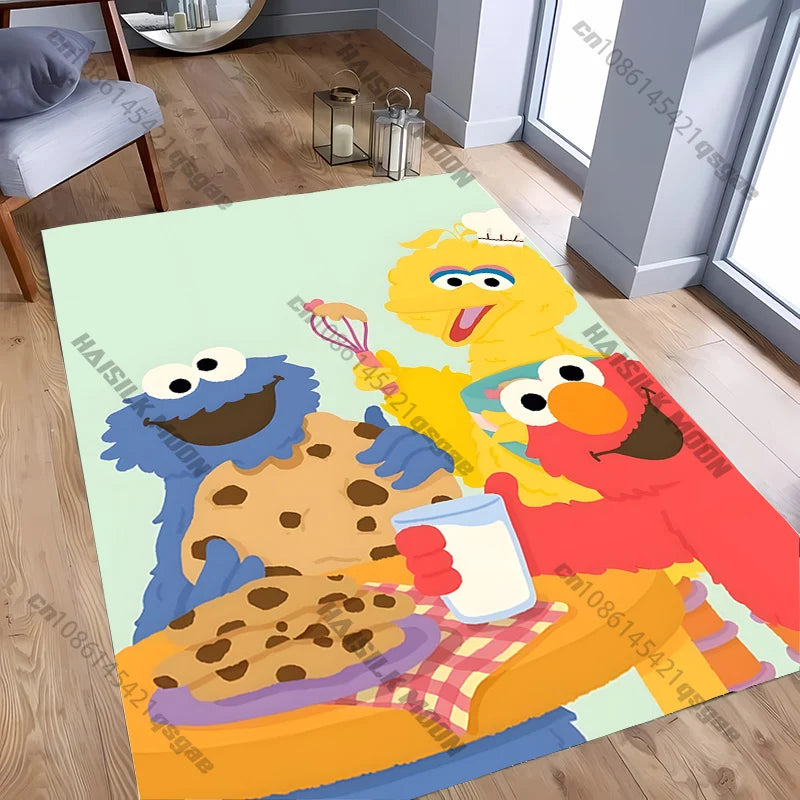 Sesame Street Theme Carpet Rug – Non-Slip Kids Play Mat for Living Room, Bedroom & Doormat, 17 Styles & 15 Sizes