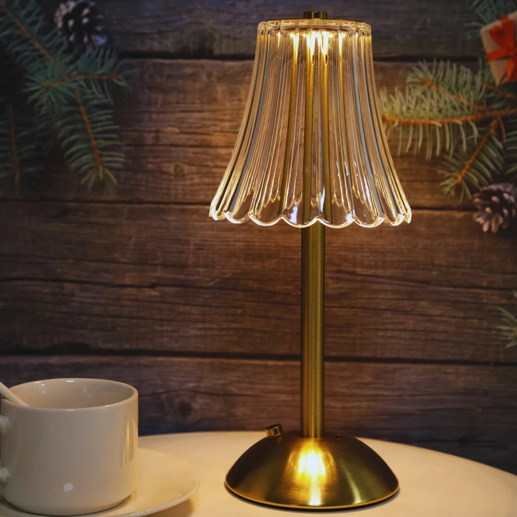 Crystal-Style Table Lamp – Rechargeable Touch Light