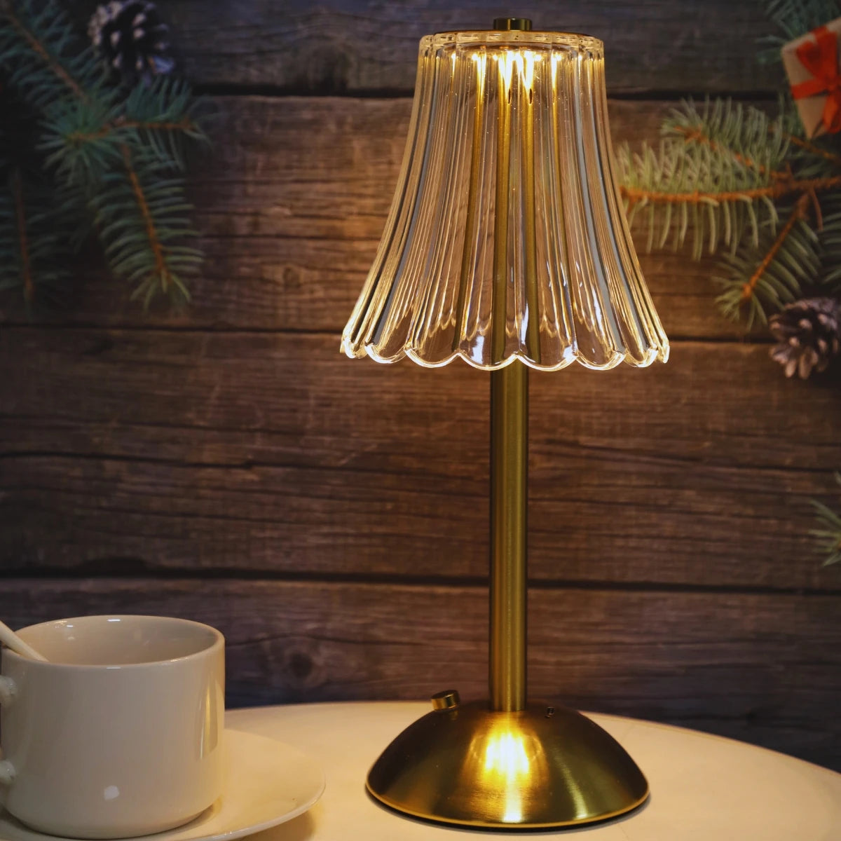 Crystal-Style Table Lamp – Rechargeable Touch Light