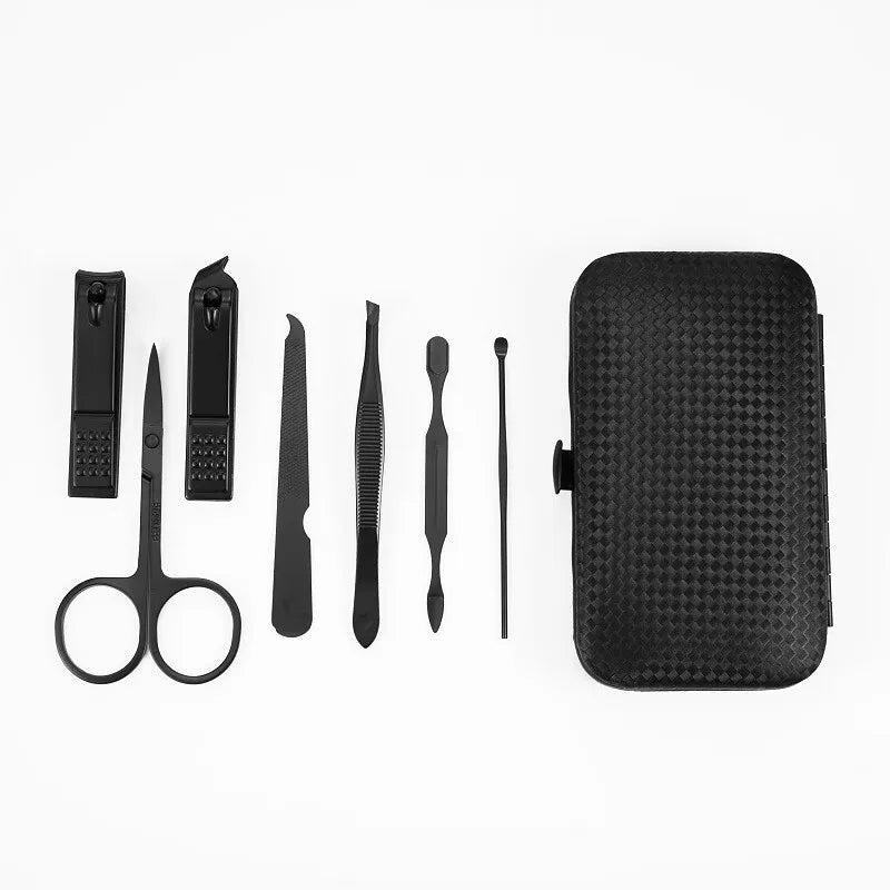 Professional Manicure Set 7-24 Piece – Stainless Steel Fingernail & Toenail Clippers with Leather Case