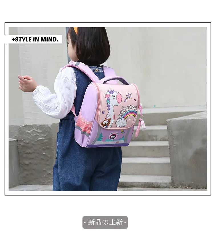 Unicorn School Backpack – Kids Canvas Bag & Size Options