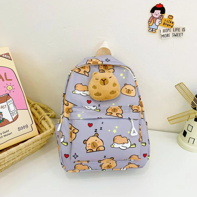 Capybara Backpack – Kids Nylon School Bag