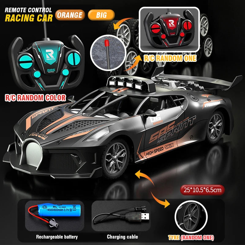 1/18 Scale RC High Speed Drift Sports Car – Remote Control Racing Model for Boys & Kids