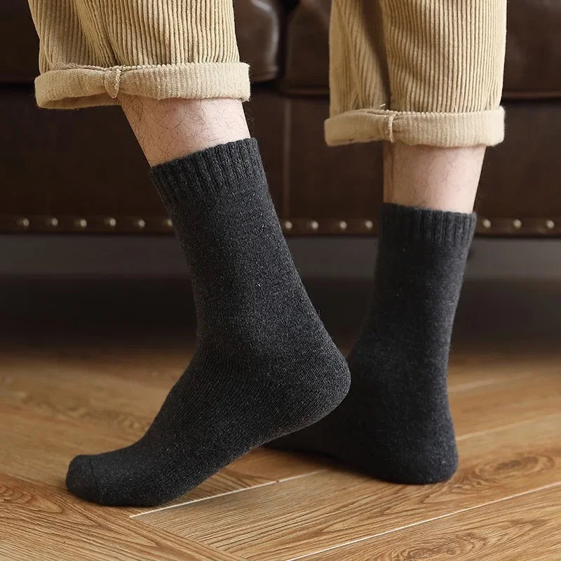 Men's Thick Wool-Blend Socks, 2 Pairs