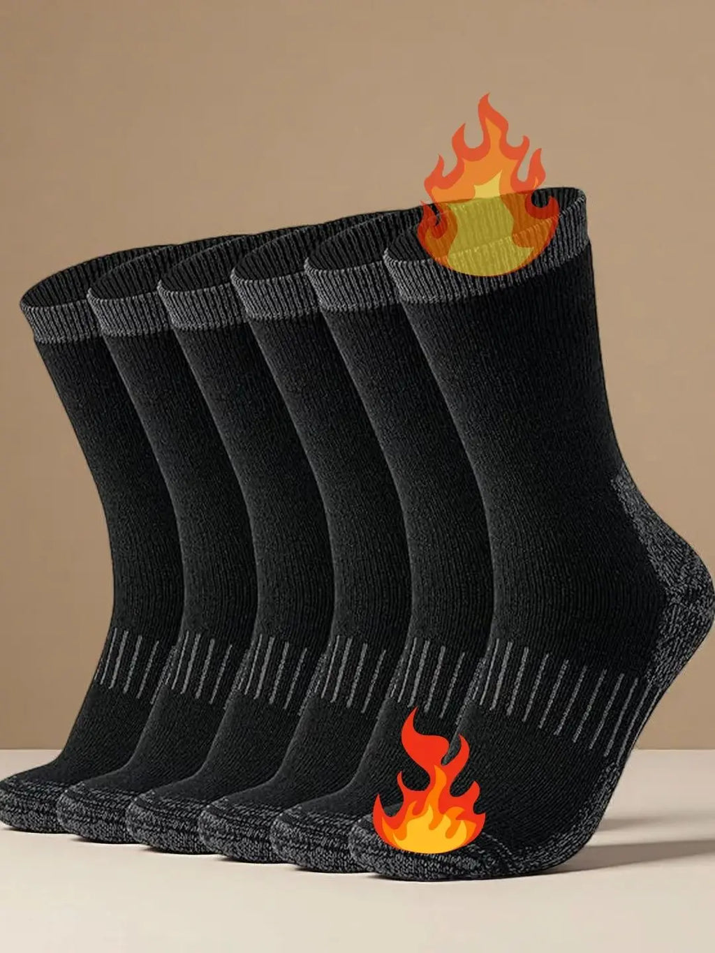 Wool-Blend Cushioned Winter Boot Socks