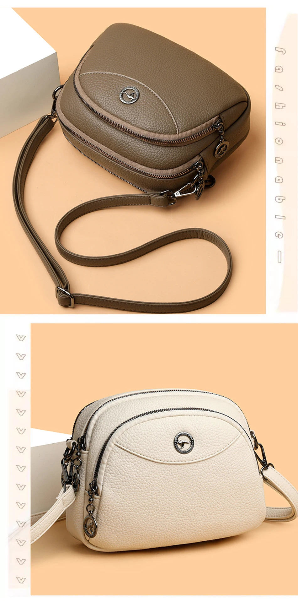 Luxury Solid Color Square Shoulder Crossbody Bag – Vintage PU Leather Messenger Handbag for Women