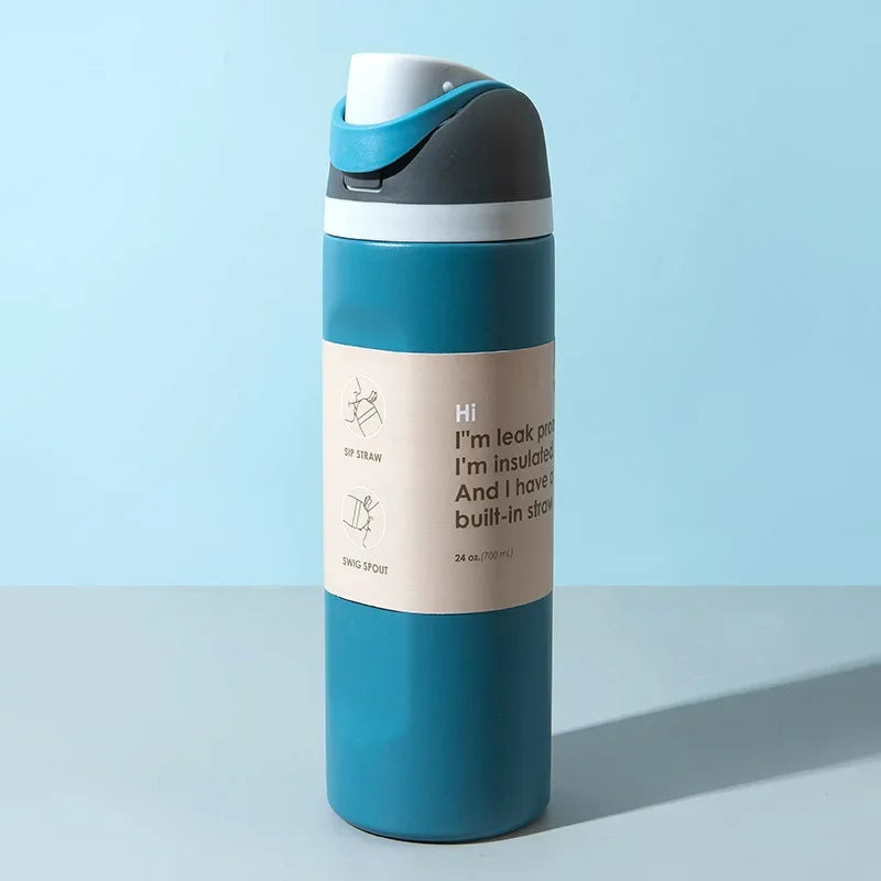 24oz Insulated Stainless Steel Sports Tumbler – Leak-Proof, BPA-Free Travel Cup with Silicone Base