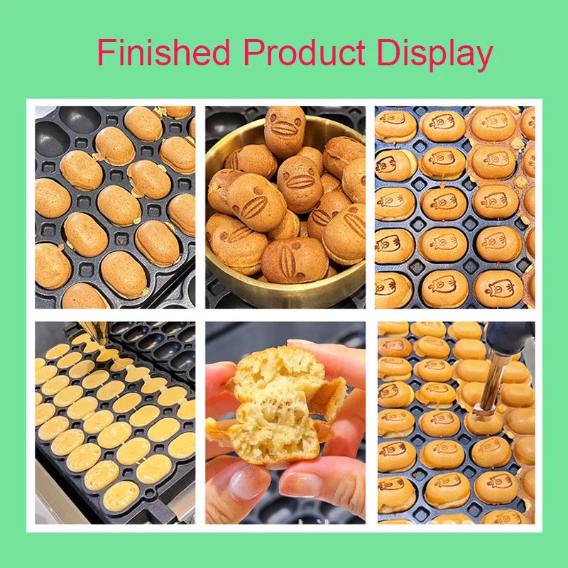 Egg Baby Sponge Cake & Pancake Maker – Oval Waffle Baking Machine, Customizable, Commercial & Home Use