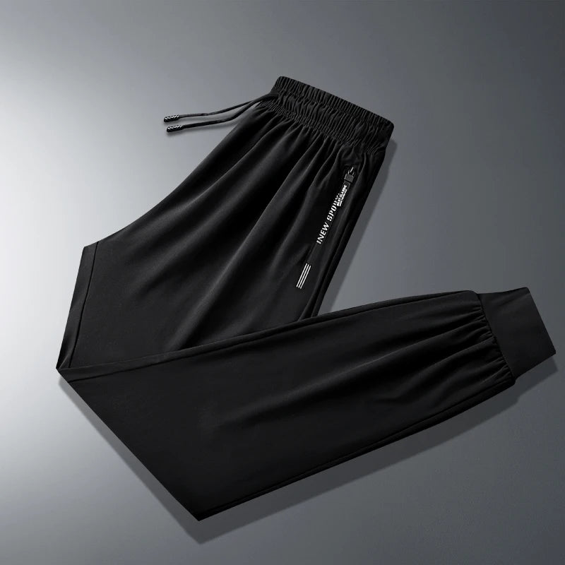 Men's Ice Silk Wide Leg Casual Pants — Lightweight Breathable Trousers