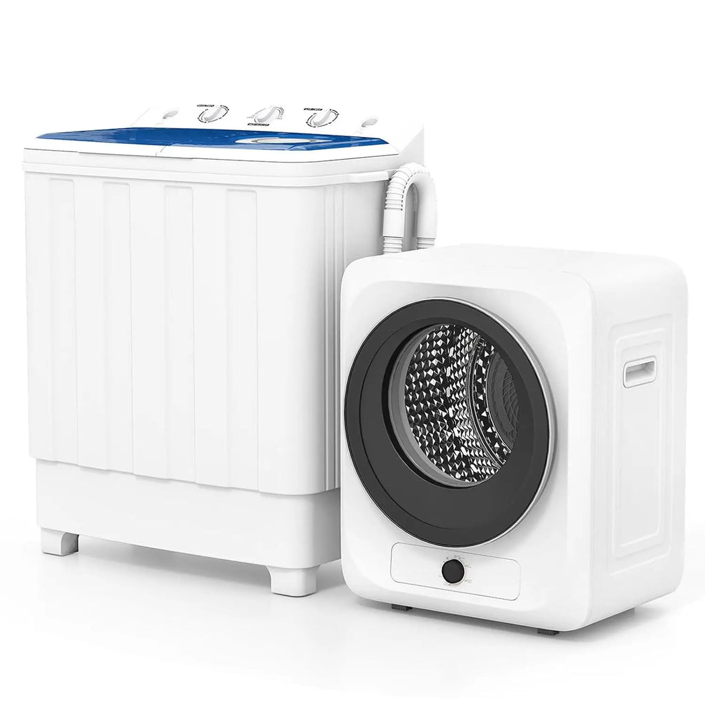Portable Washer and Dryer Combo | 28 Lbs Twin Tub, 1.5 Cu.Ft Compact Dryer, 5 Drying Modes, Apartment, Dorm & RV
