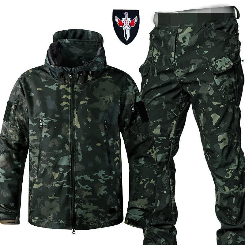 Men's Tactical Fleece Set – Waterproof Soft Shell Jacket & Pants