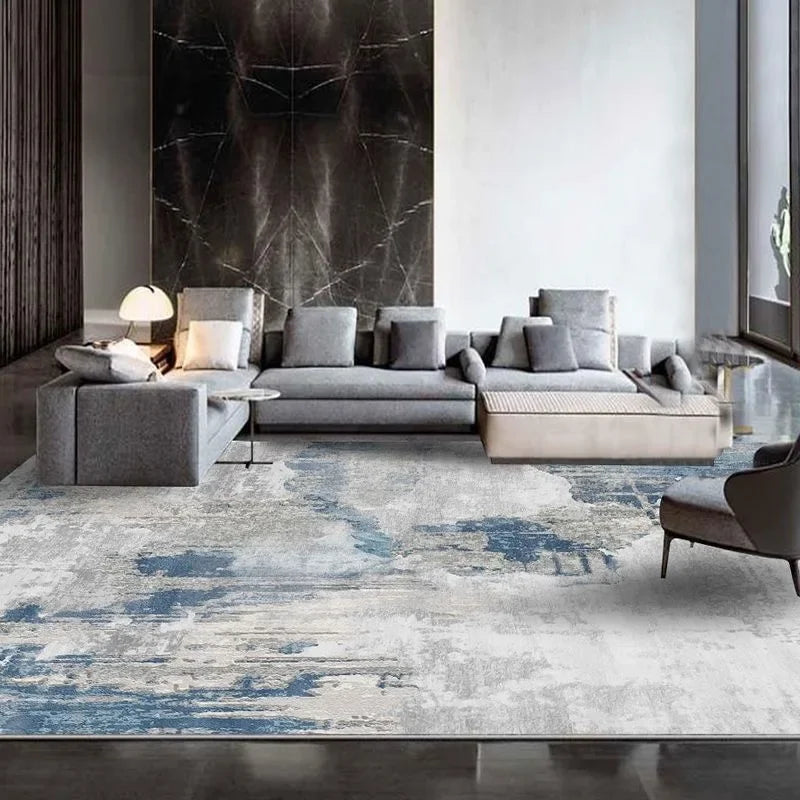 Nordic Geometric Large Area Rug – Washable Non-Slip Carpet for Living Room & Bedroom