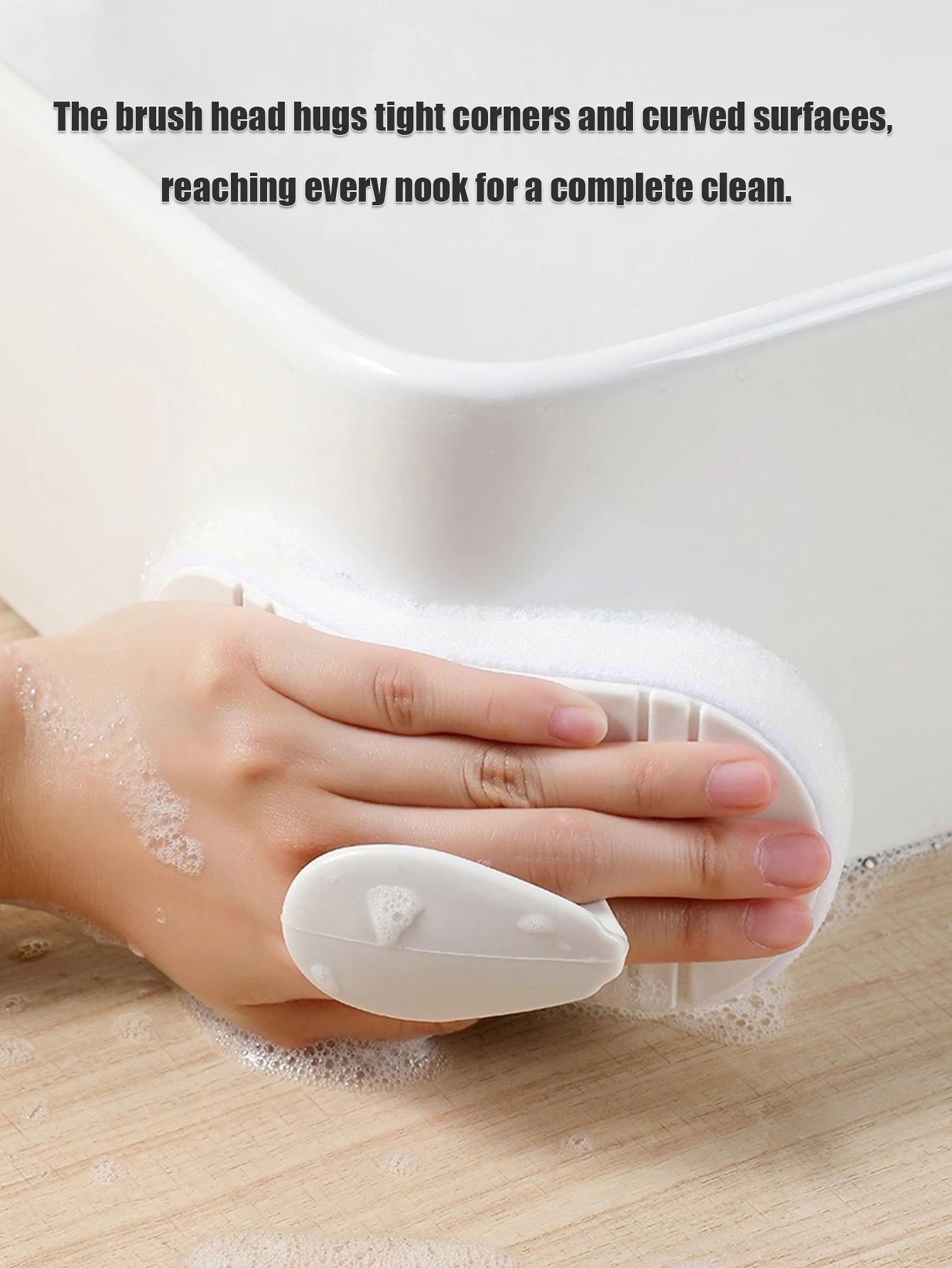 Flexible Bendable Cleaning Brush — Sponge Scrubber for Hard-to-Reach Areas
