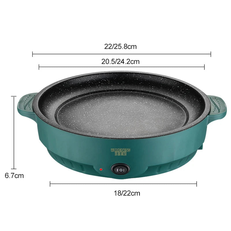 Electric MultiCooker Frying Pan — Non-Stick BBQ, Steak, Fish & Omelette Cooking Machine
