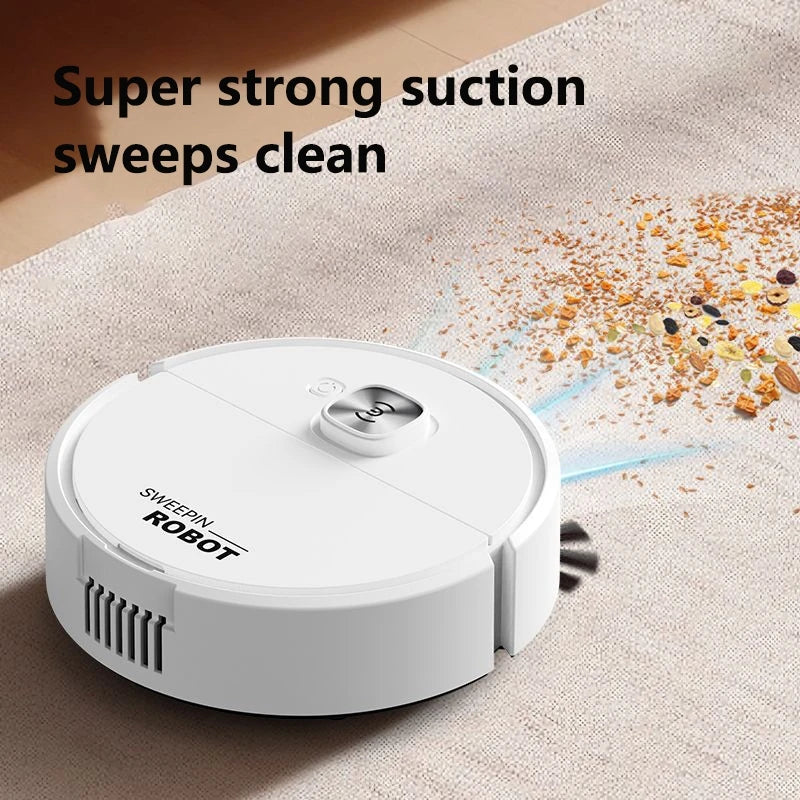 Mini 3-in-1 Robot Vacuum Cleaner — Intelligent Smart Sweeping Robot for Home Floor, Carpet, Dust & Mopping