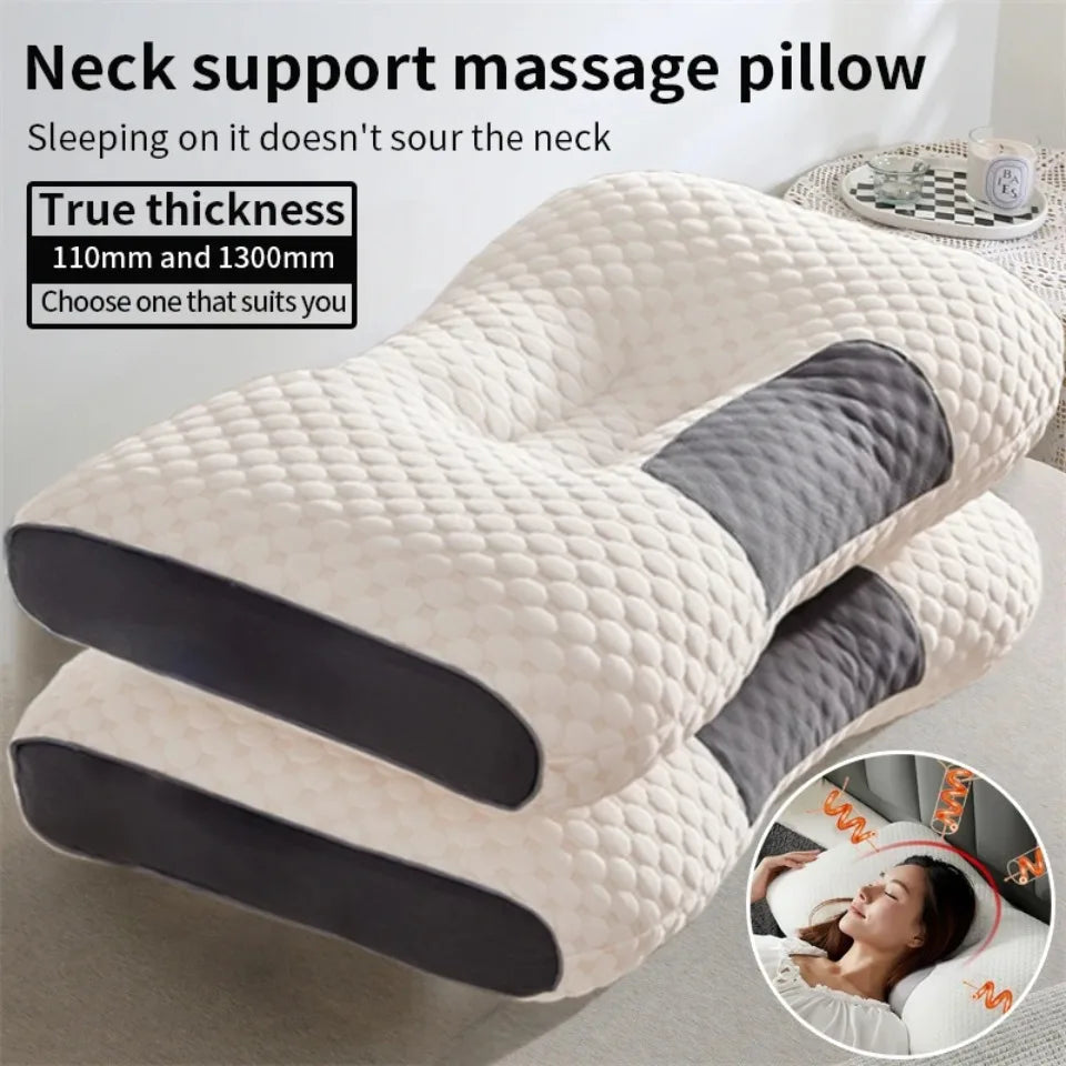 Spa Massage Pillow — Washable Non-Collapse Cervical Support Pillow for Home, Spa & Gift