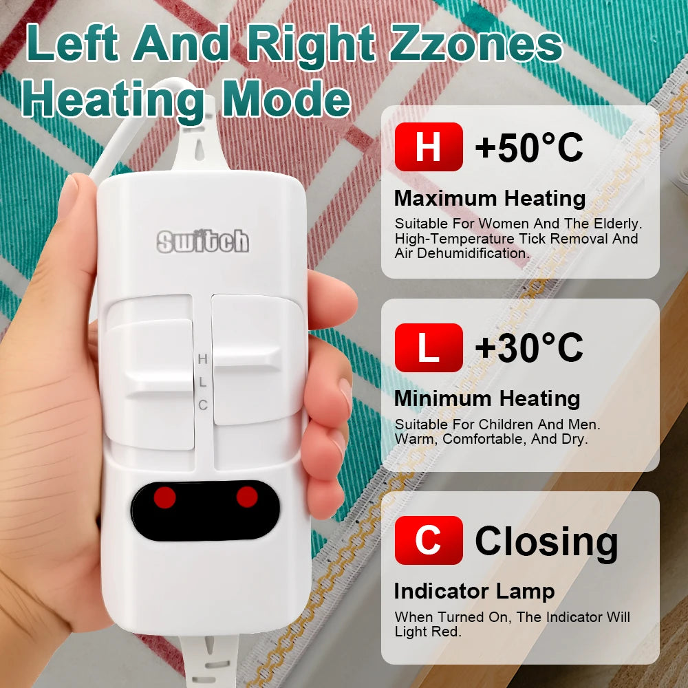 220V Electric Blanket – Thickened Thermostat Heating Blanket, Winter Body Warmer, Multiple Sizes
