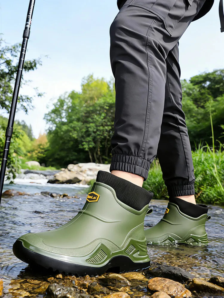 Men's Plush-Lined EVA Rain Boots