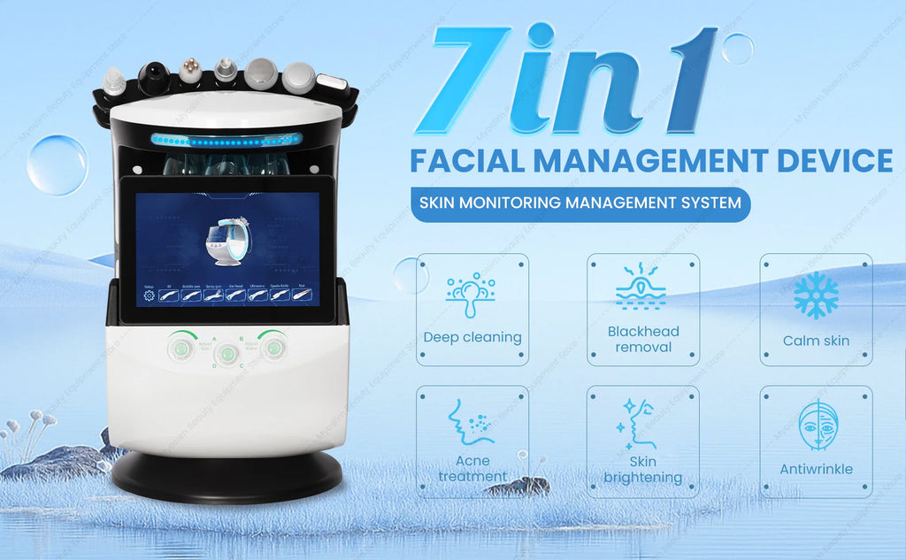 MYOSLIM 7-in-1 Smart Skin Analysis & Beauty Machine – Blackhead Remover, Wrinkle Reduction & Skin Tester