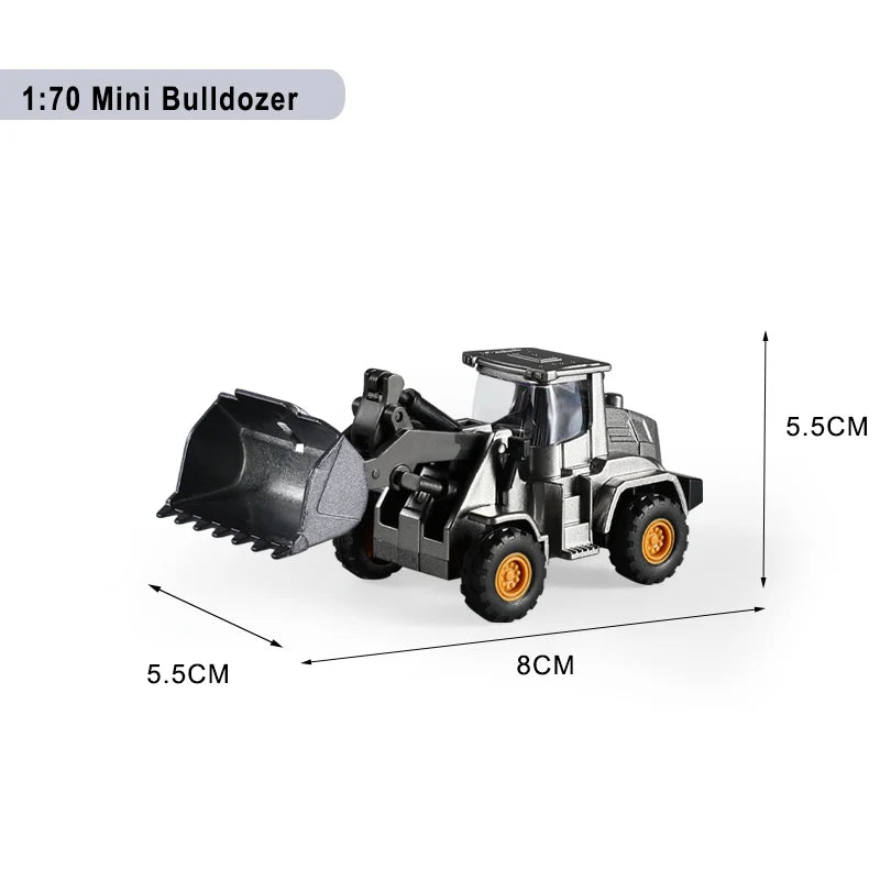 Die-Cast Engineering Vehicle Toy – Excavator, Crane, Bulldozer & Backhoe for Kids