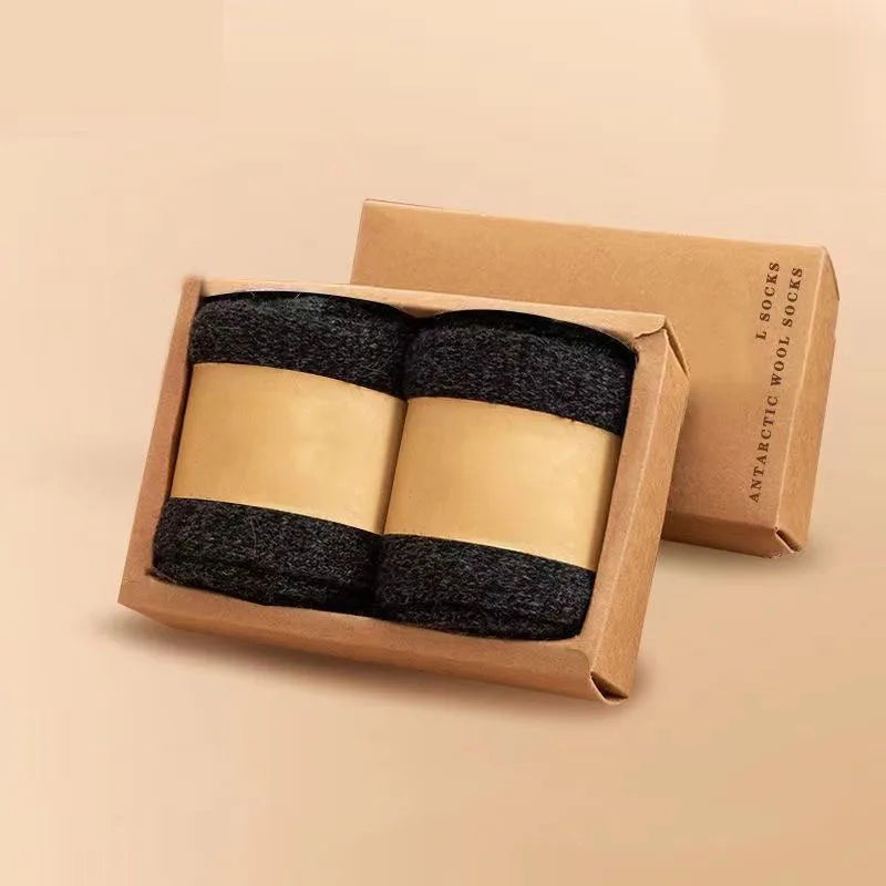 Men's Thick Wool-Blend Socks, 2 Pairs