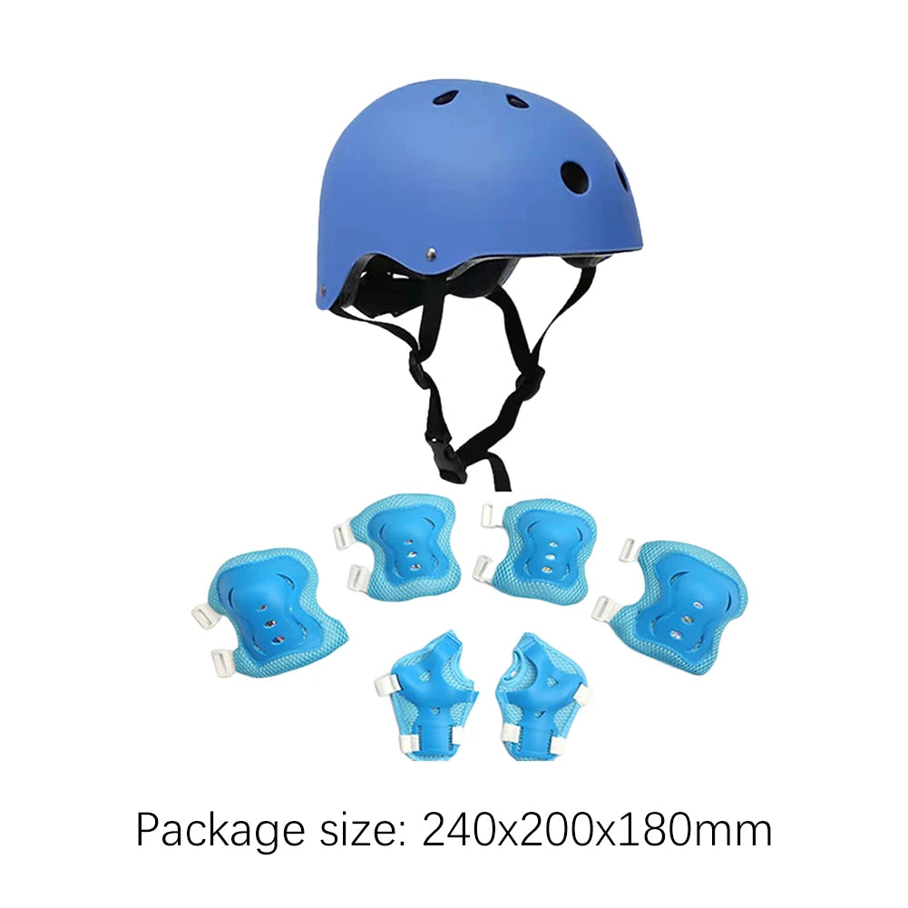 Children's 7-in-1 Protective Body Gear Set – Helmet, Impact Resistant, Shock-Absorbing & Breathable for Outdoor Sports