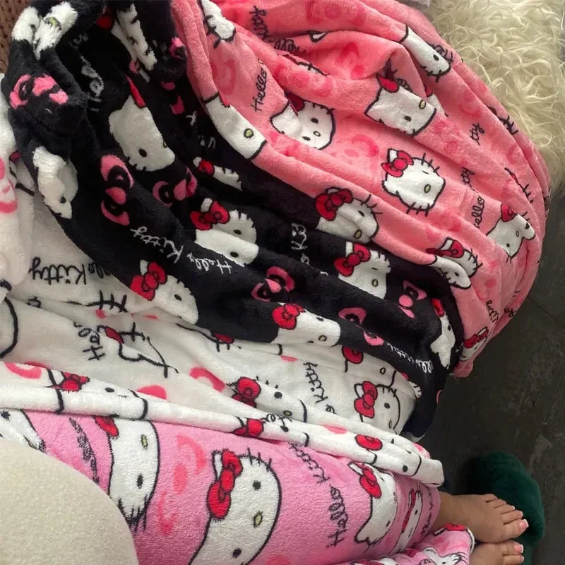 Y2K Hello Kitty Anime Pajama Pants | Cartoon Couple Casual Homewear Trousers