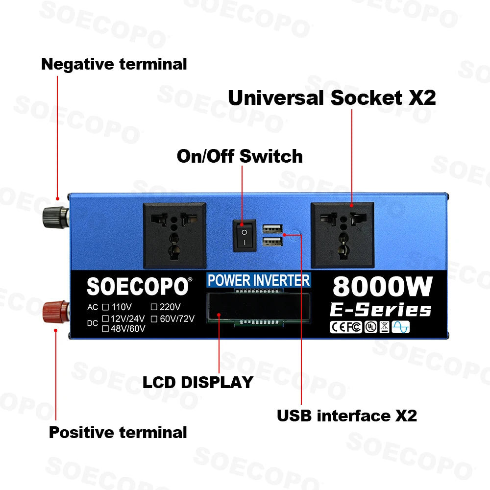 Off-Grid Solar Kit – 10000W Inverter, 500W Solar Panels, 100A Controller, DC 12V/24V to AC 110V/220V