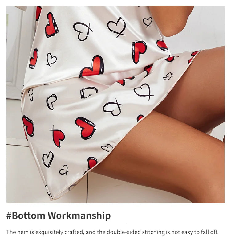 Silk Suspender Mini Nightdress — Sexy Spaghetti Strap Sleepwear