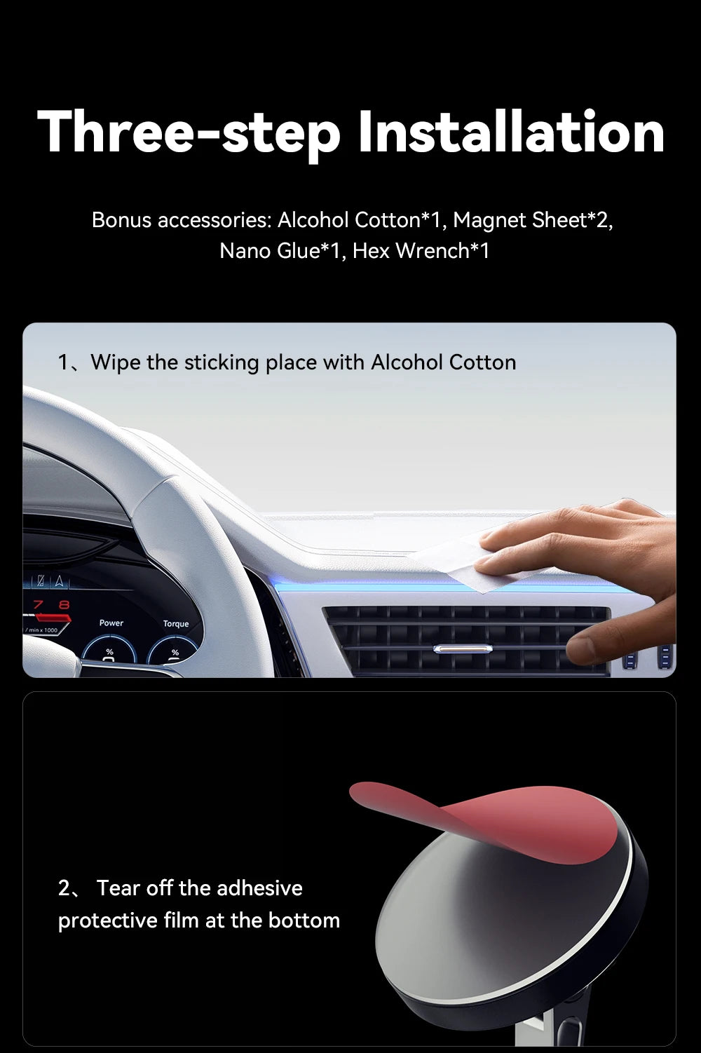 Essager Magnetic Wireless Car Charger & Phone Mount – 15W MagSafe iPhone 15 14 13