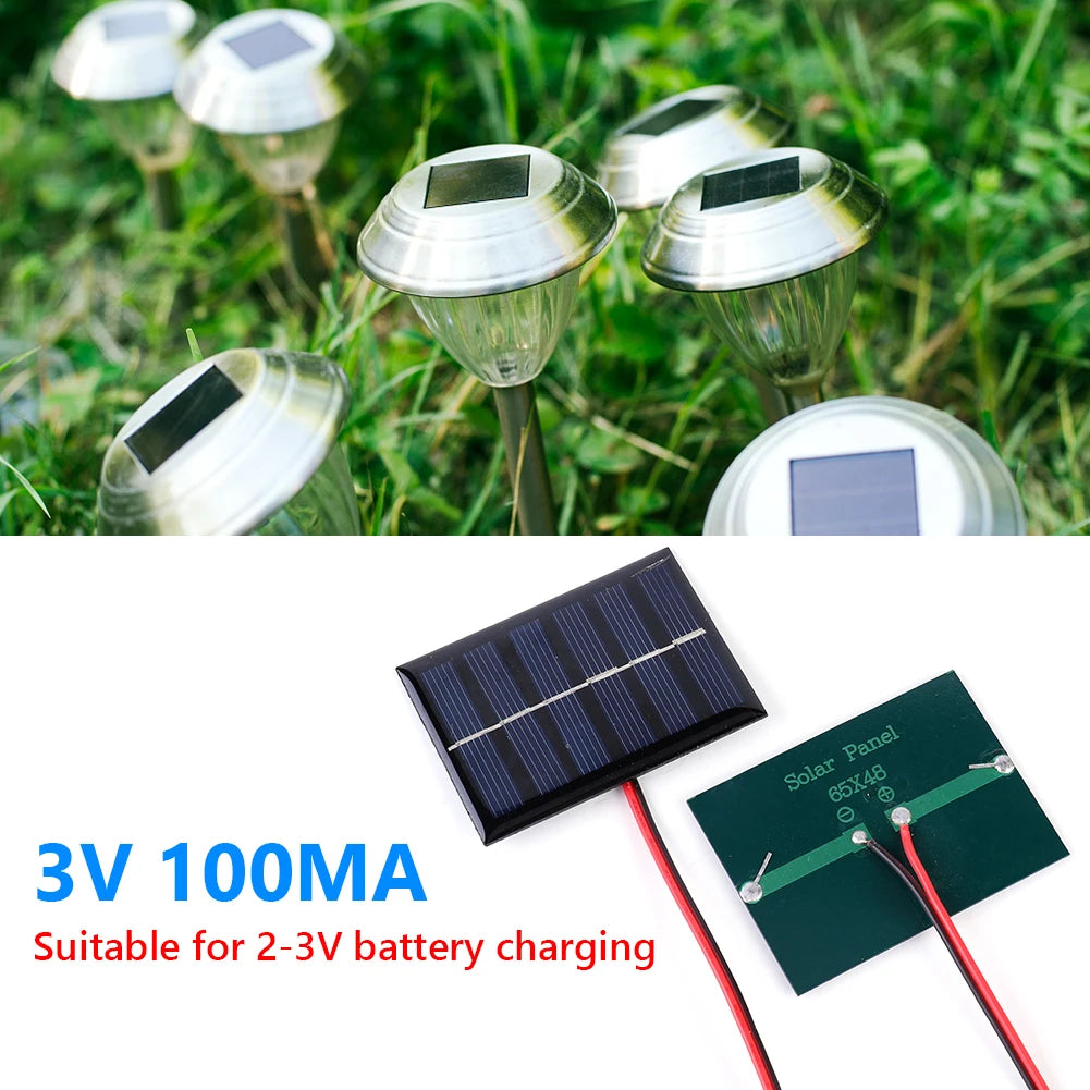 Mini Polysilicon Solar Panel Module – 0.3W to 5W DIY Solar Battery Charger for Garden Lights & Pumps