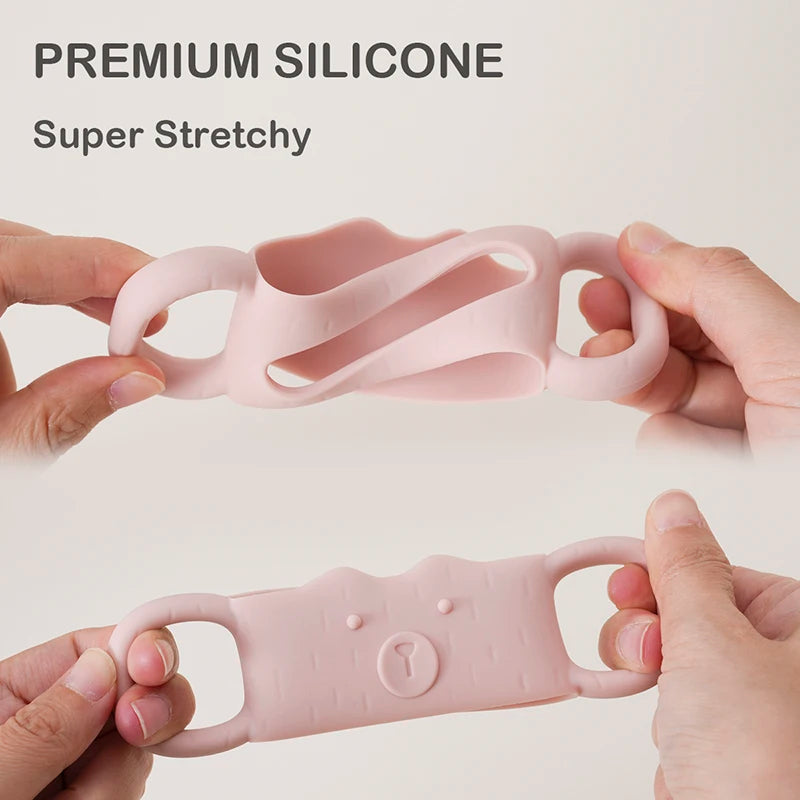 Silicone Baby Bottle Handle – Removable Narrow Straw Bottle Holder, Universal Fit, Standard Caliber