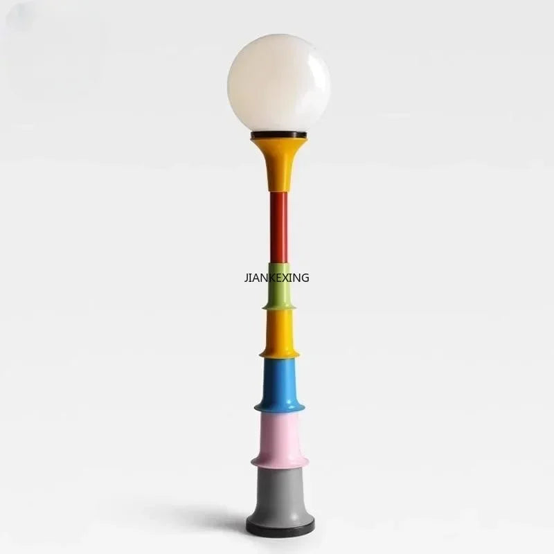 Colorful Floor Lamp – Memphis-Inspired Globe Design