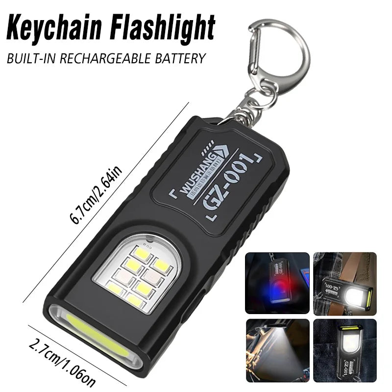Rechargeable EDC Magnetic Mini Work Light – Adjustable LED Camping Lamp for Hiking, Fishing & Emergencies