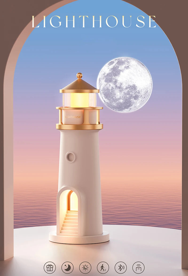 Moon Projection Lamp – Sensor, Remote & Speaker Options
