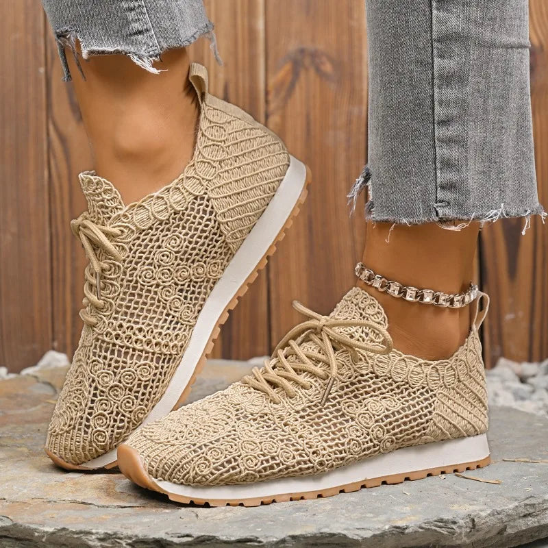Women's Air Mesh Lace-Up Sneakers