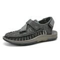 Men's Handmade Woven Beach Sandals – Breathable Casual Flat Sandals