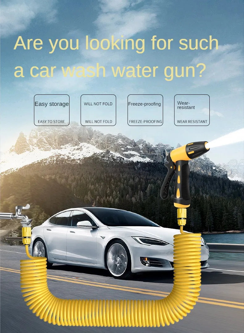 Telescopic High-Pressure Extension Hose Car Washing Tool Set – 10m or 20m for Pressure Cleaners