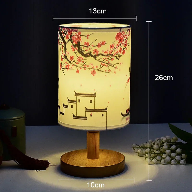 Square Table Lamp – Warm LED & Fabric Shade